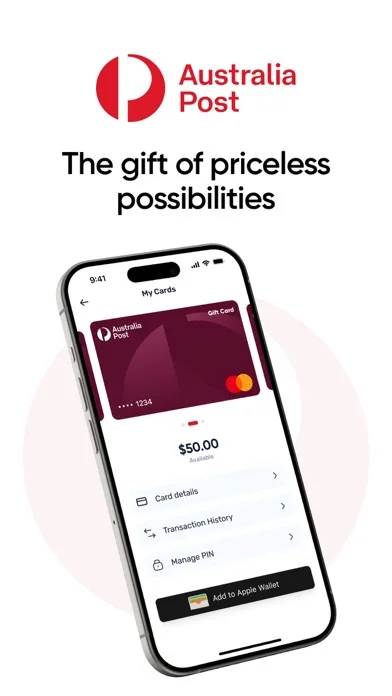 AusPost Digital Gift Card mobile app preview