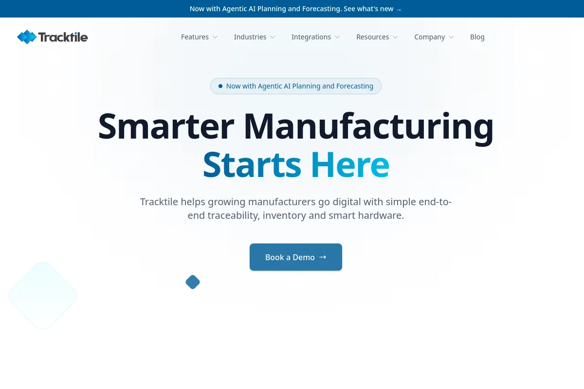 Tracktile website preview